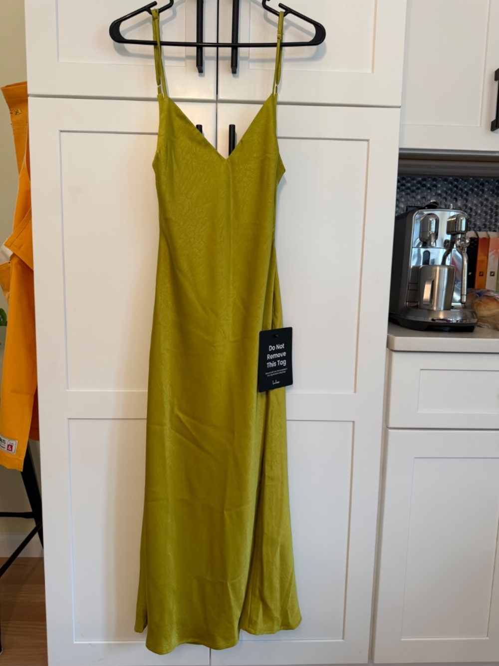Lulus Katrien Chartreuse Textured Satin Backless Midi Slip Dress Green - Size S